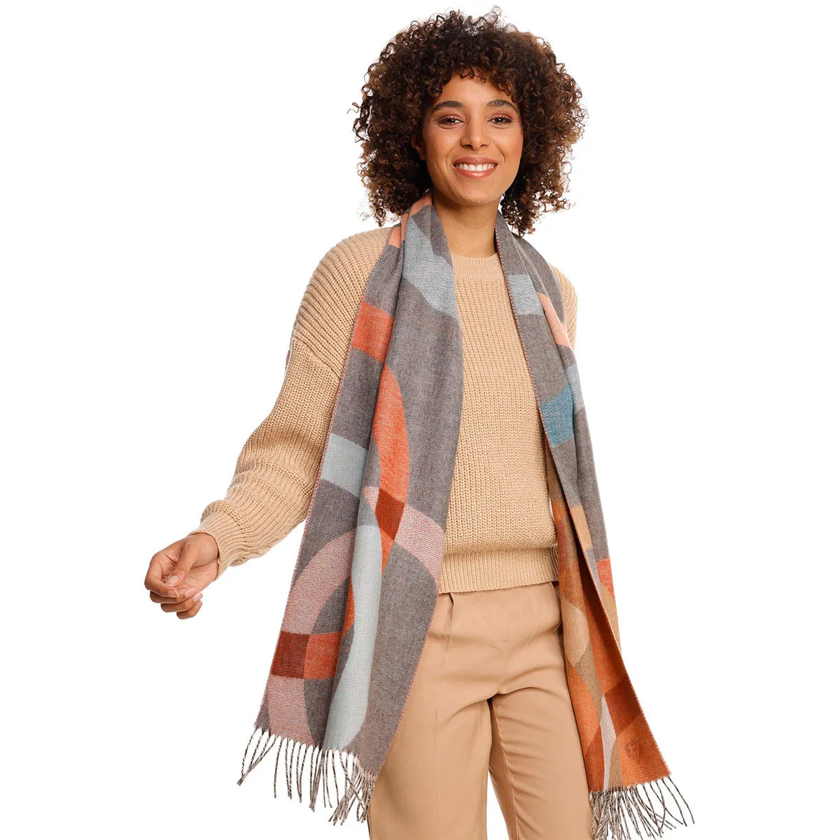 Colourful Circles Oversized Cashmink Scarf sold by Silver Lotus product image thumbnail 2