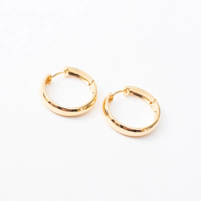 Gold Vermeil Medium Rounded Click In Hoops sold by Silver Lotus