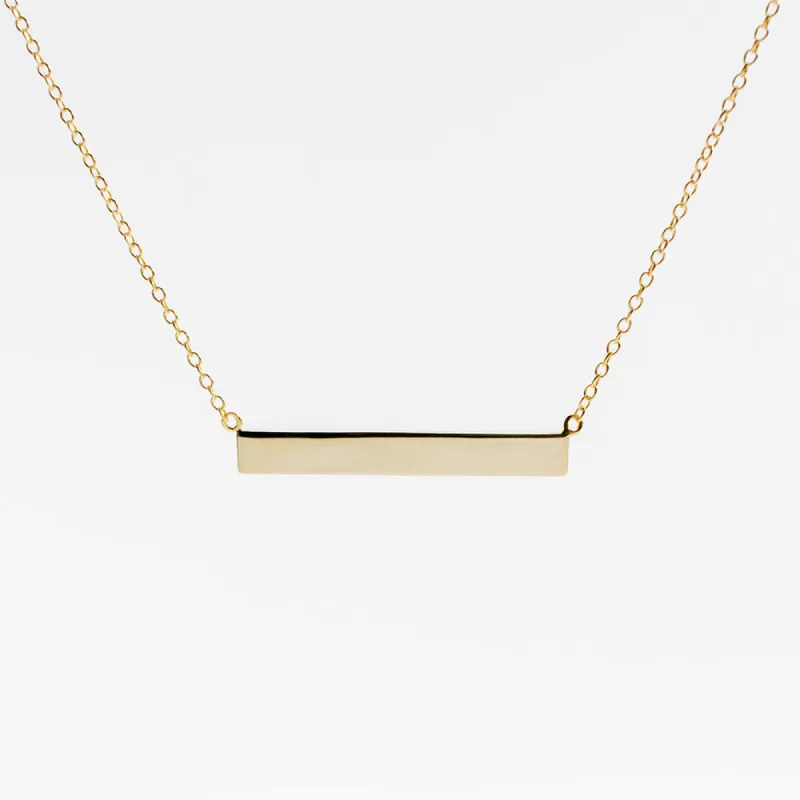 Gold Plated Bar Necklace sold by Silver Lotus