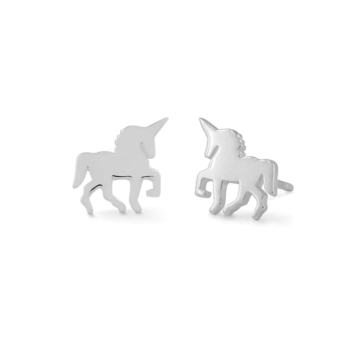 Silver Unicorn Studs sold by Silver Lotus