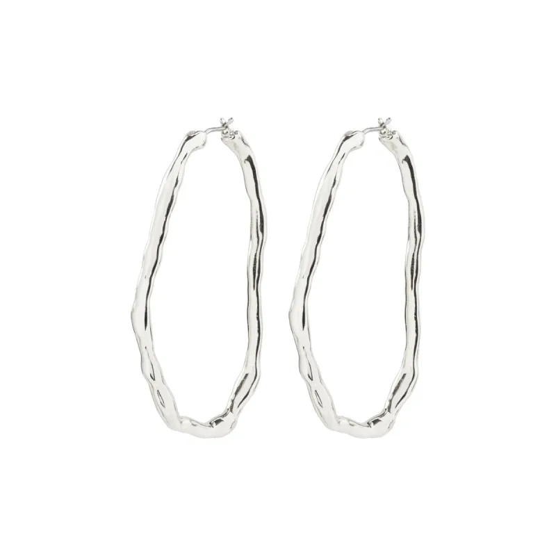 Light Large Silver Plated Hoops sold by Silver Lotus