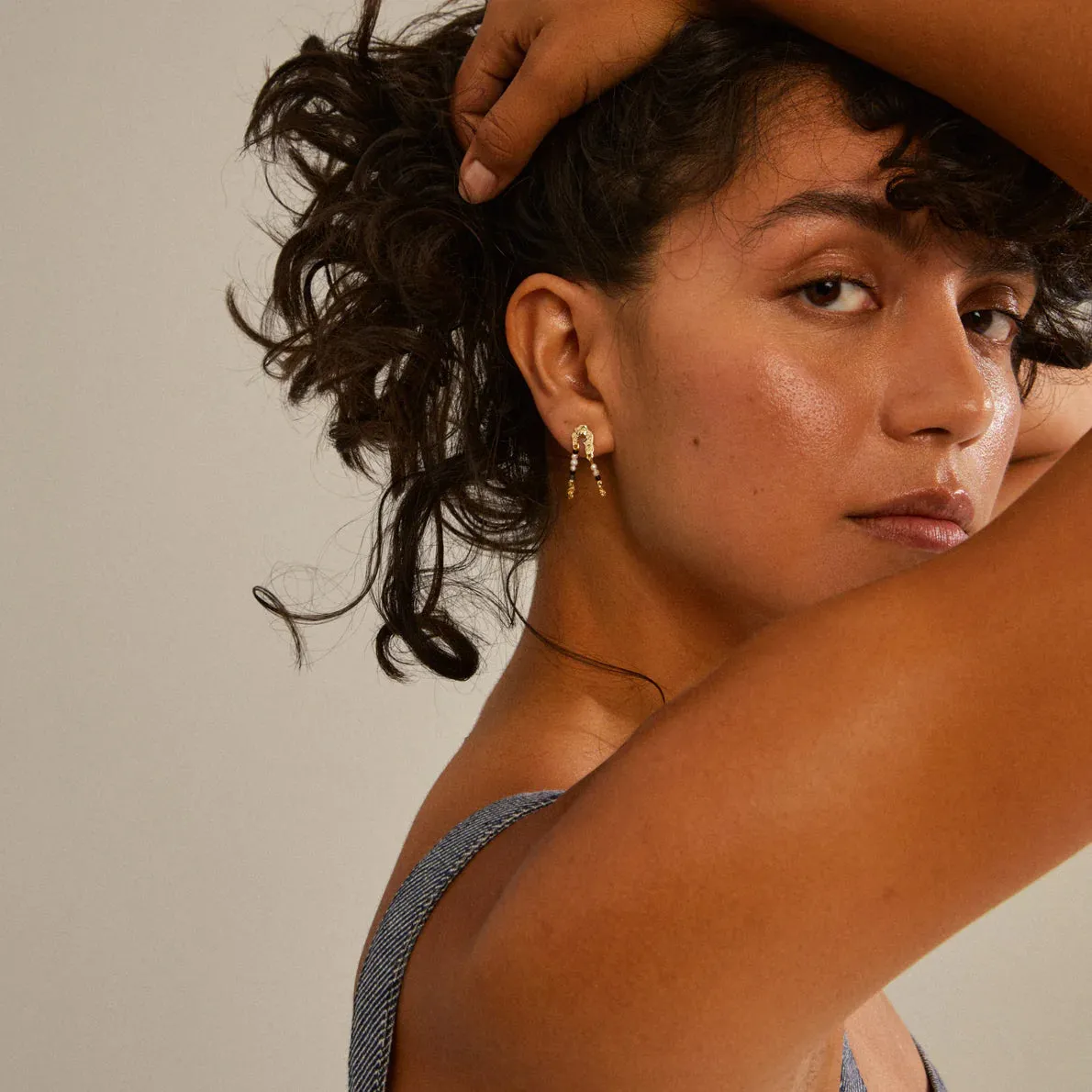 Niya Gold Plated Earrings sold by Silver Lotus product image thumbnail 2