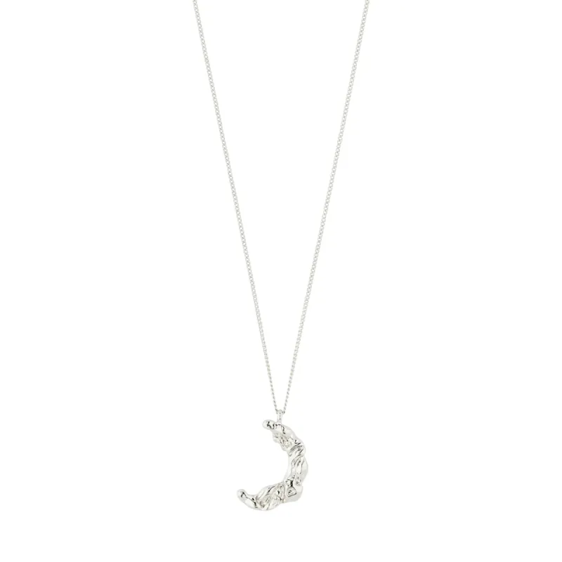 Moon Silver Plated Necklace sold by Silver Lotus