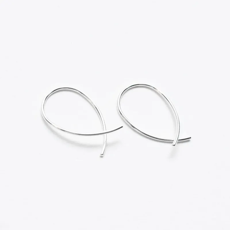 Small Silver Twist Hoops sold by Silver Lotus
