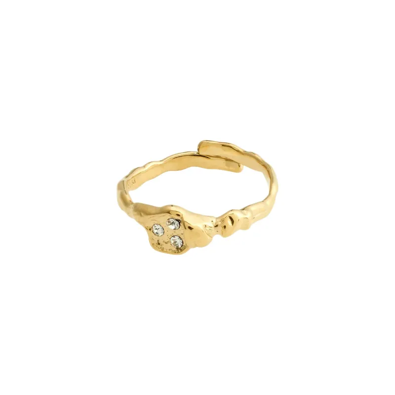 Breathe Gold Plated Crystal Ring sold by Silver Lotus