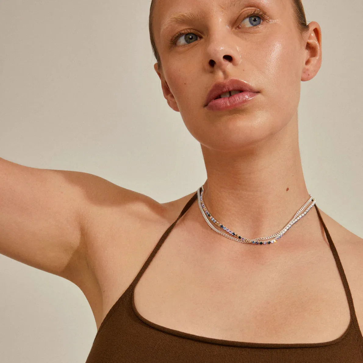 Reign Silver Plated 2-in-1 Crystal Necklace sold by Silver Lotus product image thumbnail 2