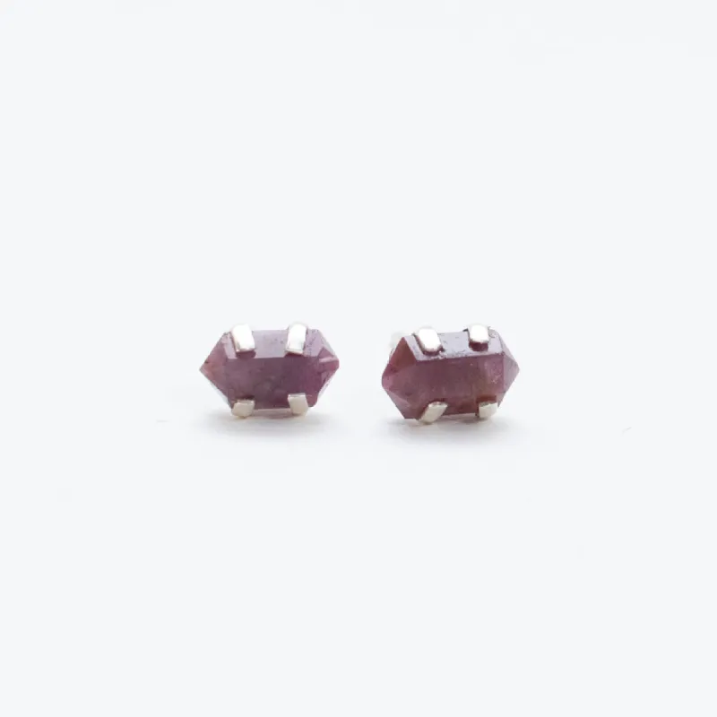 Silver Faceted Tourmaline Claw Studs sold by Silver Lotus