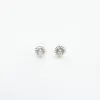 Tiny Silver Milgrain CZ Studs sold by Silver Lotus