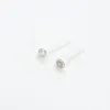 Tiny Silver Milgrain CZ Studs sold by Silver Lotus