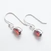 Garnet Silver Teardrop Earrings sold by Silver Lotus