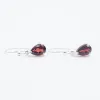 Garnet Silver Teardrop Earrings sold by Silver Lotus