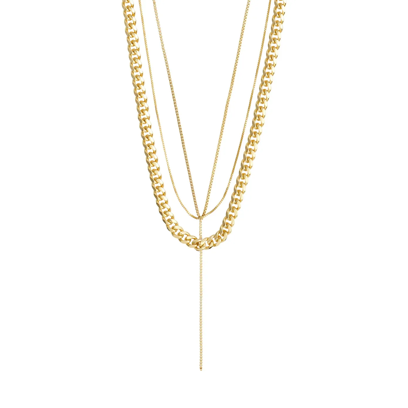 Create Gold Plated 3-in-1 Necklace sold by Silver Lotus