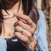 Silver Oval Cabochon Aquamarine Ring sold by Silver Lotus