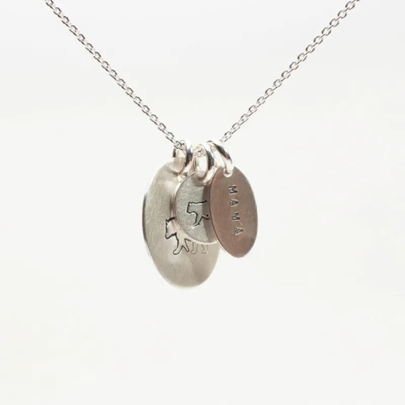 Mama Bear Silver Necklace sold by Silver Lotus