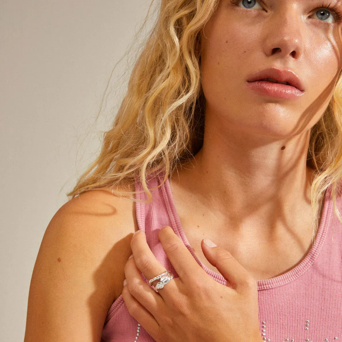 Sun Silver Plated Ring Set sold by Silver Lotus product image thumbnail 2