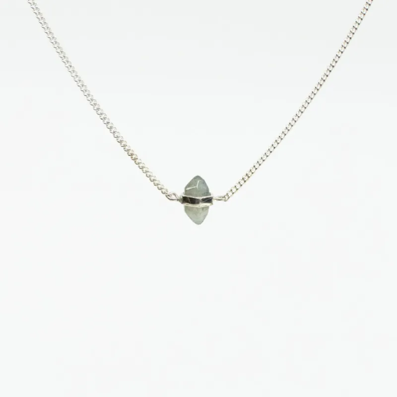 Large Silver Labradorite Wrap Necklace sold by Silver Lotus