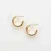 Small Wide Gold Vermeil Hoops sold by Silver Lotus