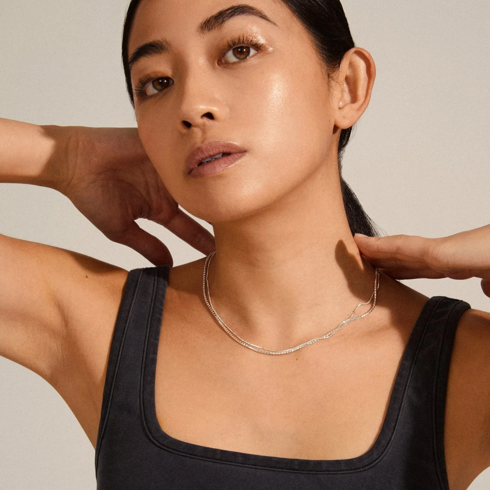 Mille Silver Plated Crystal Necklace sold by Silver Lotus product image thumbnail 2