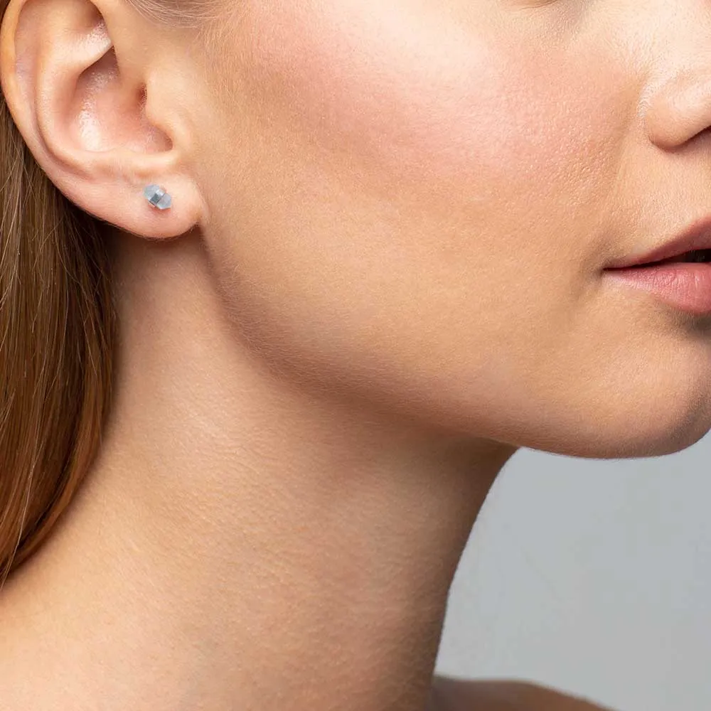 Silver Aquamarine Wrap Studs sold by Silver Lotus product image thumbnail 2