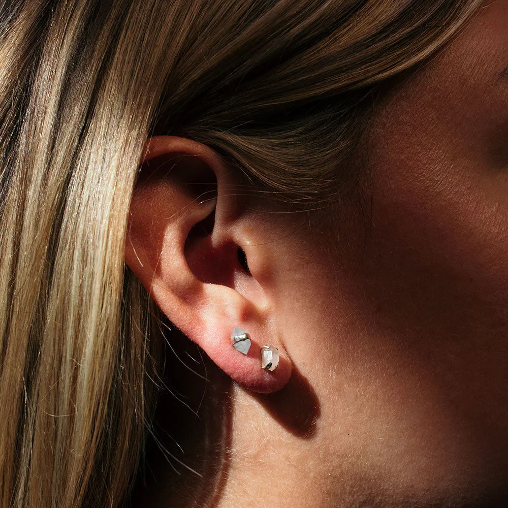 Silver Aquamarine Wrap Studs sold by Silver Lotus product image thumbnail 4