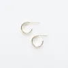 Small Flat Gold Vermeil Hoops sold by Silver Lotus