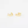 Small Flat Gold Vermeil Hoops sold by Silver Lotus