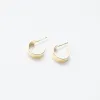 Small Flat Gold Vermeil Hoops sold by Silver Lotus