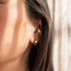 Small Flat Gold Vermeil Hoops sold by Silver Lotus