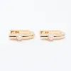 Gold Vermeil U-Shaped Pearl Huggies sold by Silver Lotus