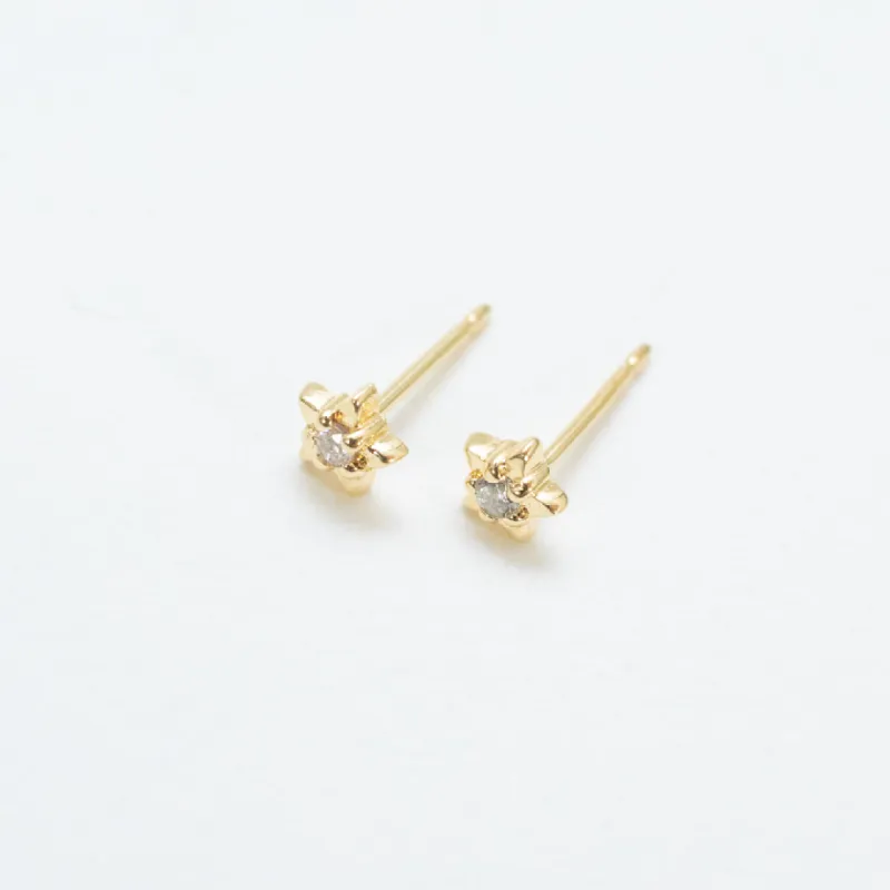 Small Gold Vermeil Cubic Star Studs sold by Silver Lotus