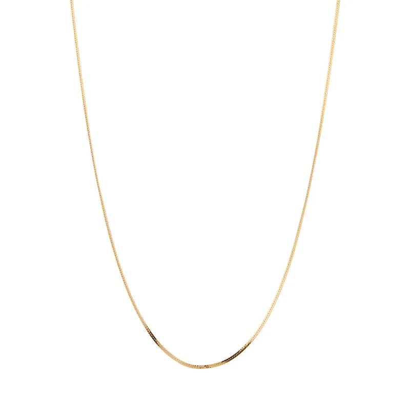 Fine Herringbone Gold Necklace sold by Silver Lotus