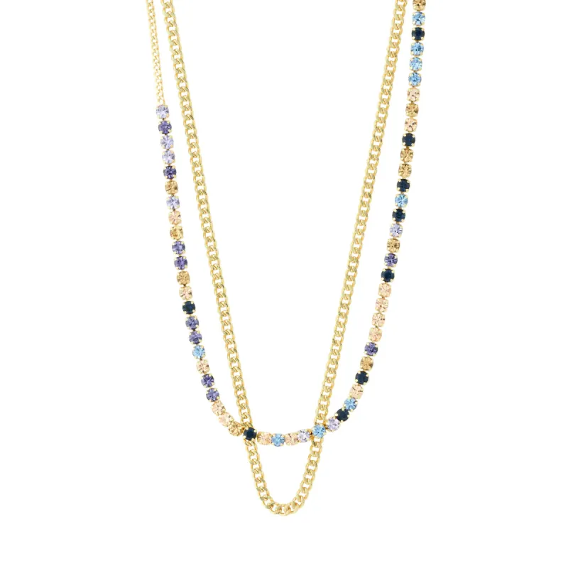 Reign Gold Plated 2-in-1 Crystal Necklace sold by Silver Lotus