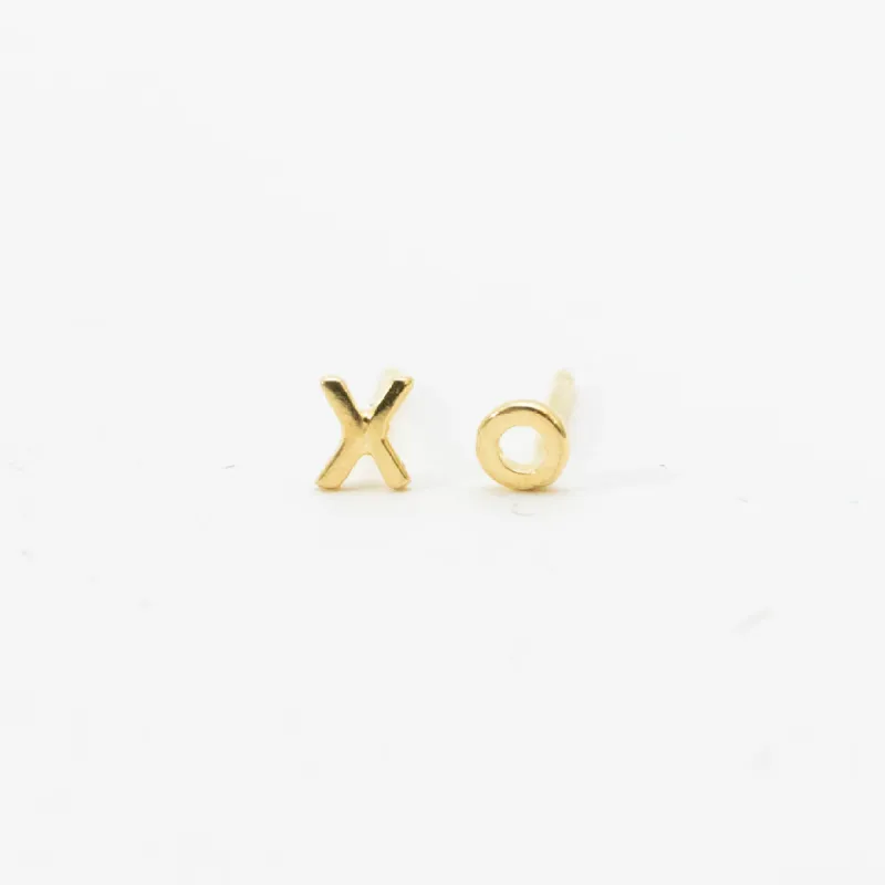 Gold Vermeil Tiny XO Studs sold by Silver Lotus