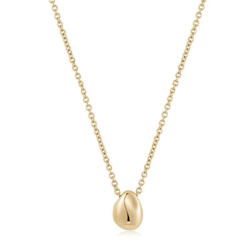 Gold Plated Micro Harmony Pebble Necklace sold by Silver Lotus