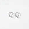 Silver Pave CZ Cheerio Studs sold by Silver Lotus