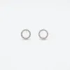 Silver Pave CZ Cheerio Studs sold by Silver Lotus