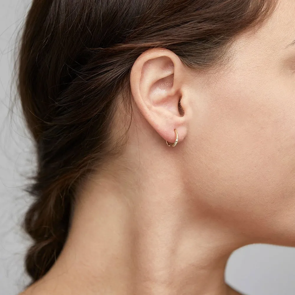 Abril Gold Plated Crystal Half Hoops sold by Silver Lotus product image thumbnail 2