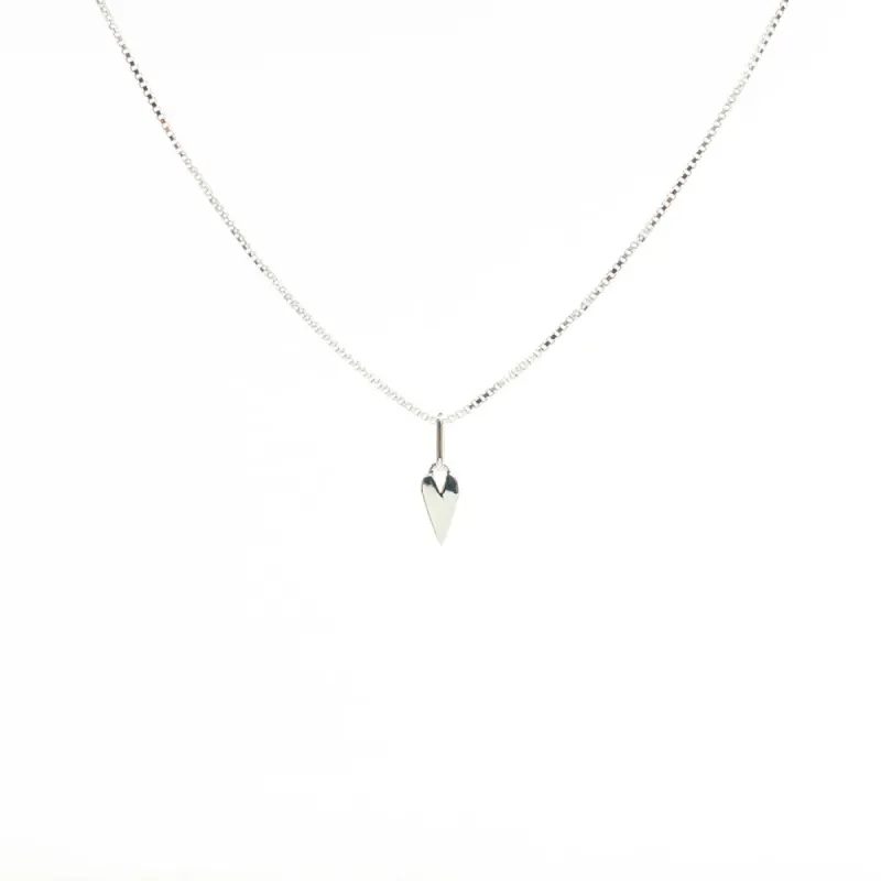 Skinny Silver Heart Necklace sold by Silver Lotus