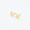 Gold Vermeil Oak Leaf Studs sold by Silver Lotus