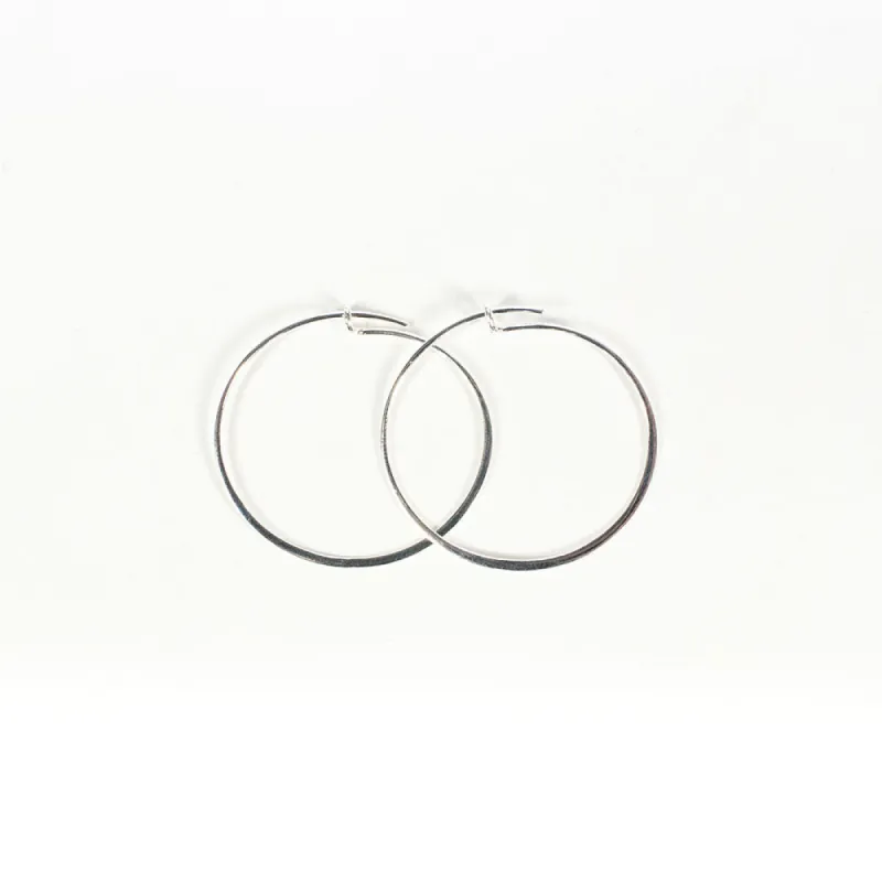 Silver Hoops (1 1/2'' wide) sold by Silver Lotus