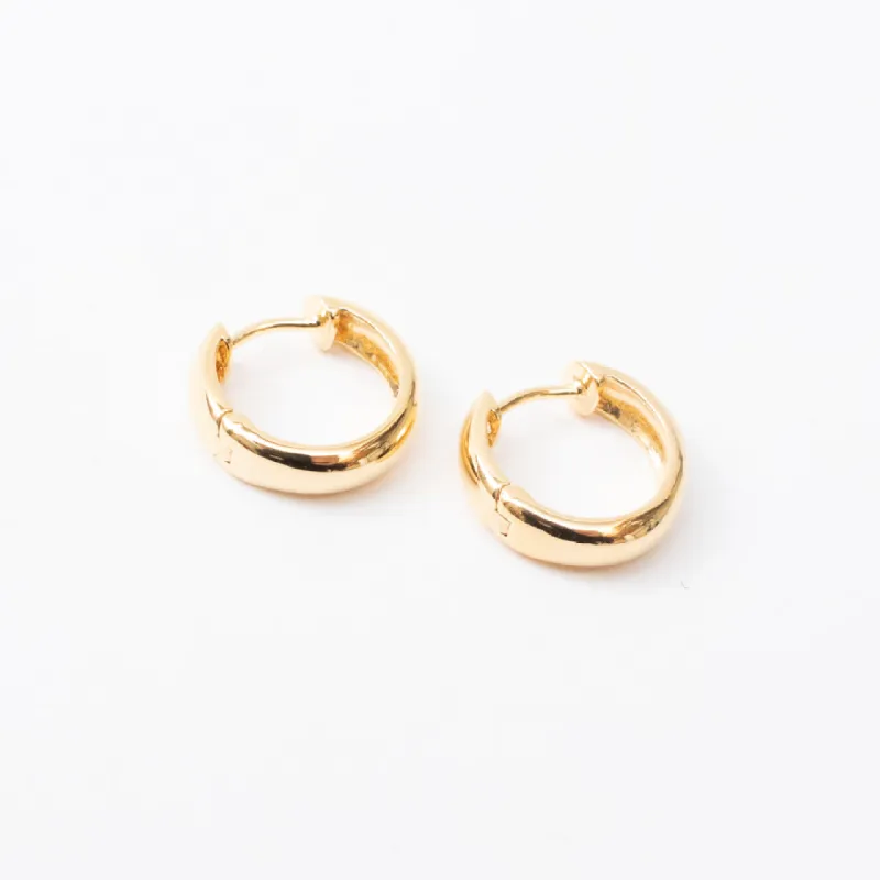 Gold Vermeil Small Rounded Click In Hoops sold by Silver Lotus