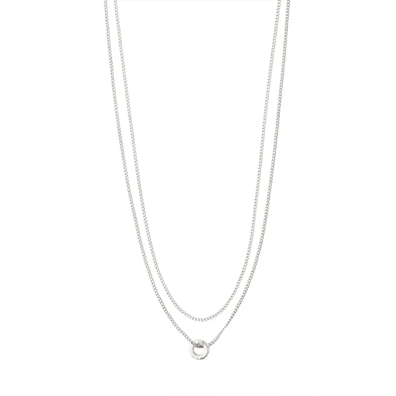 Blossom Silver Plated Crystal Necklace sold by Silver Lotus