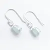 Aqua Chalcedony Silver Teardrop Earrings sold by Silver Lotus