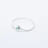 Silver Claw Set Emerald Chevron Ring sold by Silver Lotus