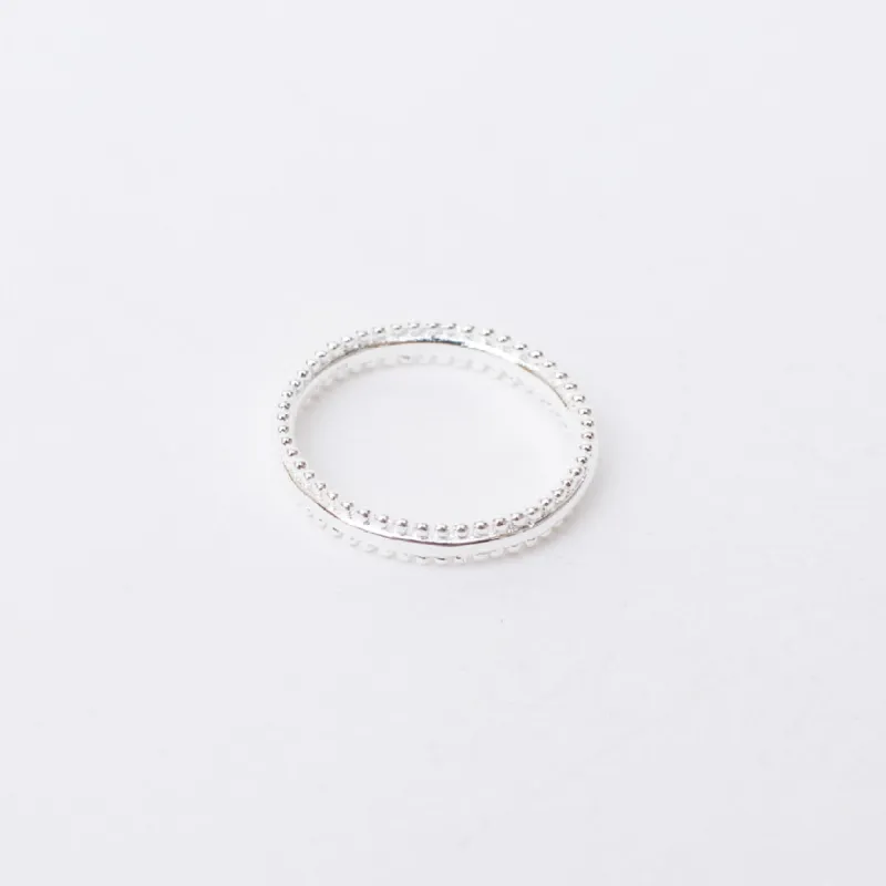 Silver Slim Milgrain Edge Band sold by Silver Lotus