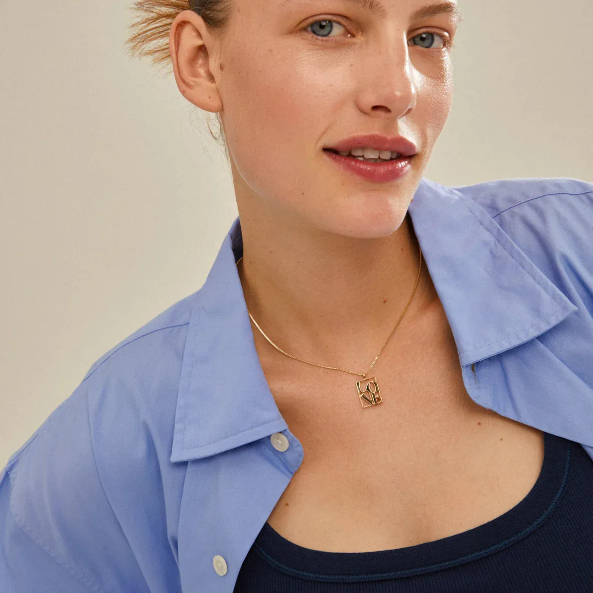 Love Tag Gold Plated Necklace sold by Silver Lotus product image thumbnail 2