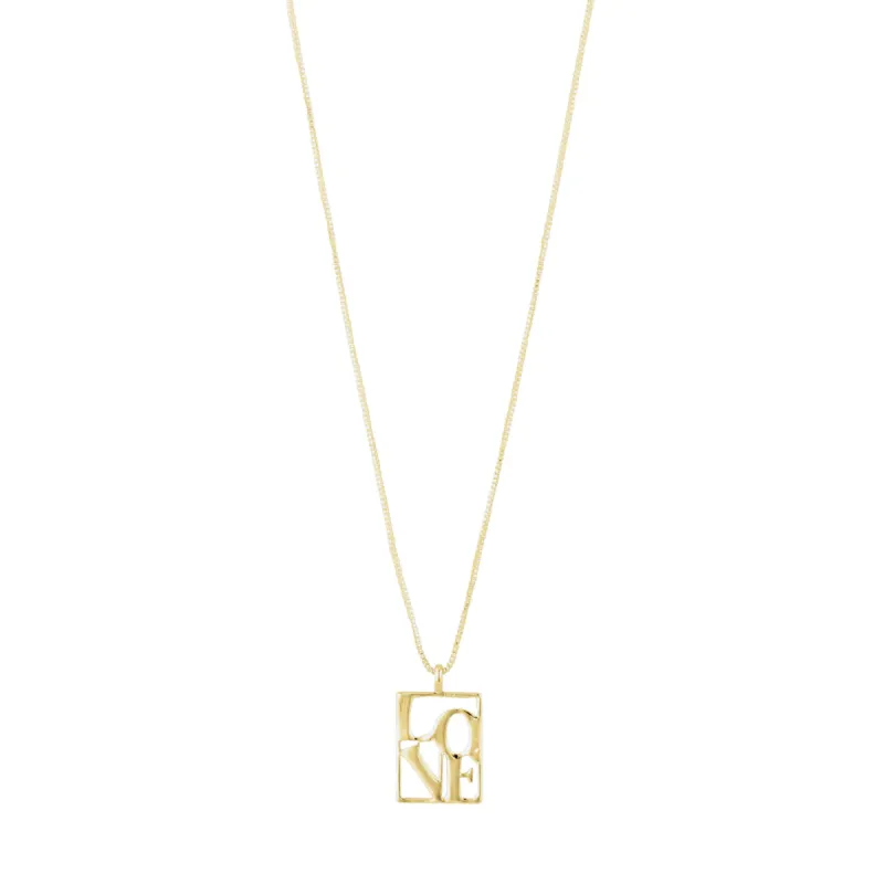 Love Tag Gold Plated Necklace sold by Silver Lotus