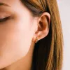 Gold Plated 10mm Fluted Huggie Hoop Earrings sold by Silver Lotus