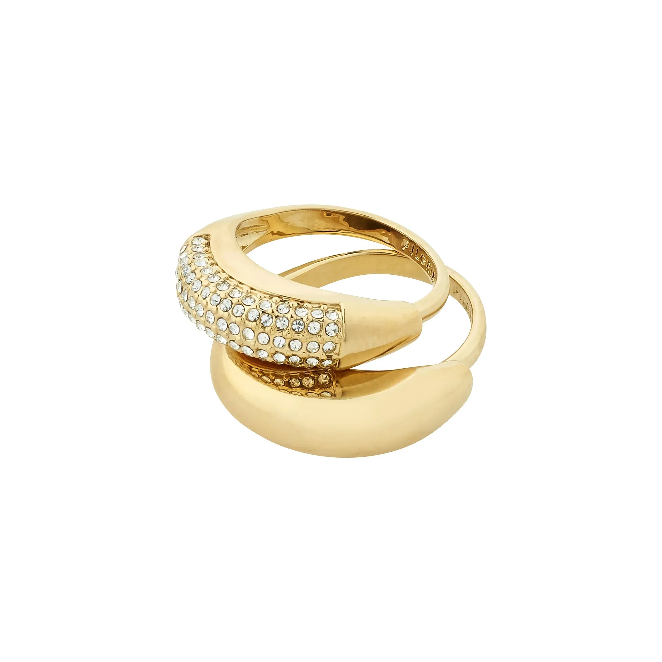 Learn Gold Plated Crystal Ring Set sold by Silver Lotus