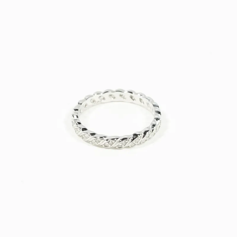 Silver Eternity CZ Ring sold by Silver Lotus